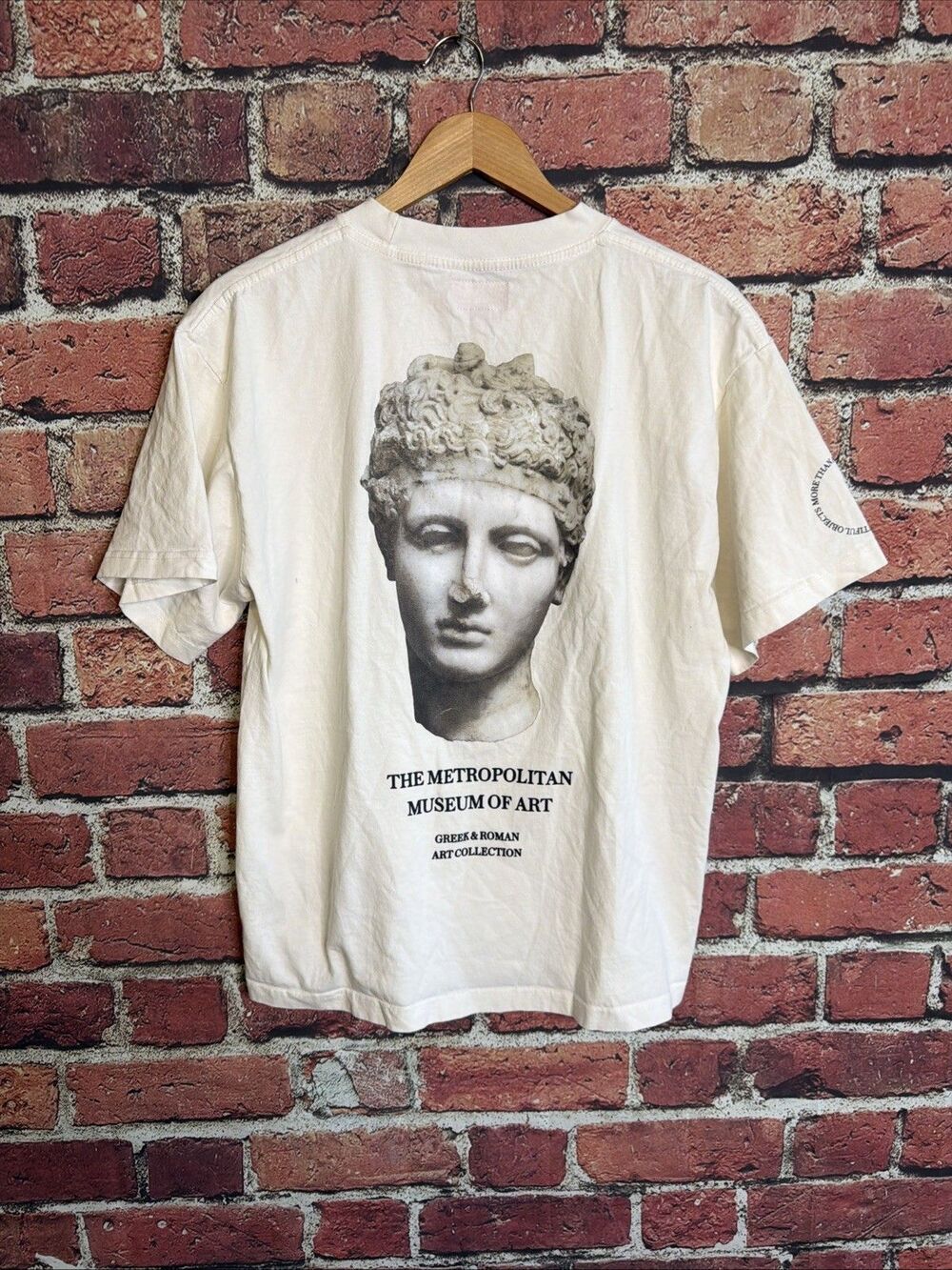 PacSun x The Met Museum Greek Roman Graphic Print Logo Medium White Shirt